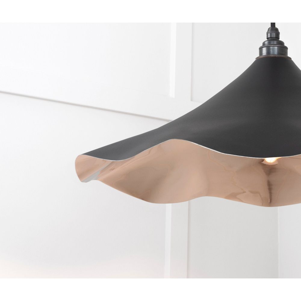 From The Anvil - Smooth Nickel Flora Pendant in Elan Black | Sku. 49730SEB | Trade Door Handles.