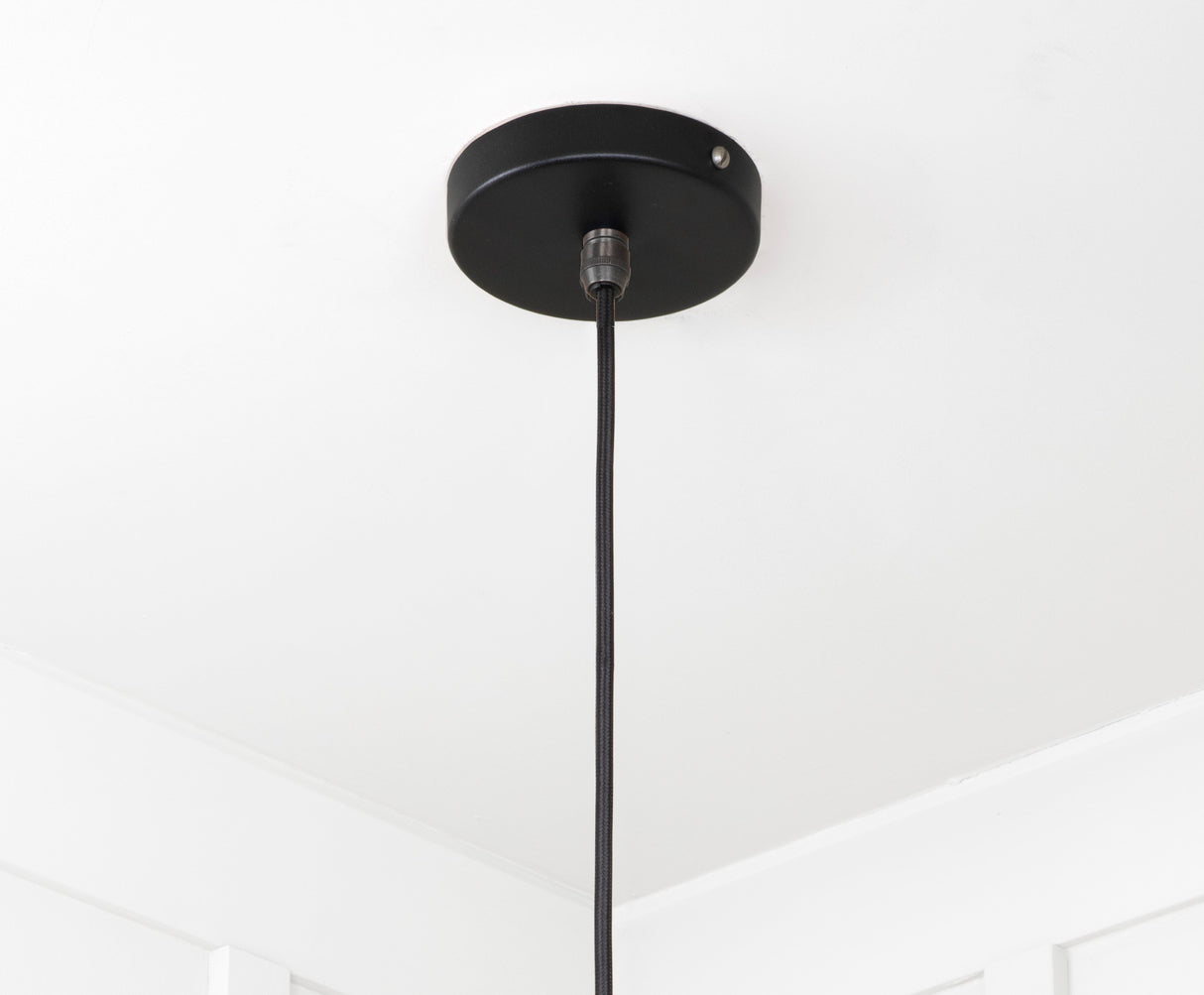 From The Anvil - Smooth Nickel Flora Pendant in Elan Black | Sku. 49730SEB | Trade Door Handles.