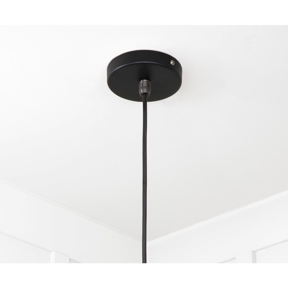 From The Anvil - Smooth Nickel Flora Pendant in Elan Black | Sku. 49730SEB | Trade Door Handles.