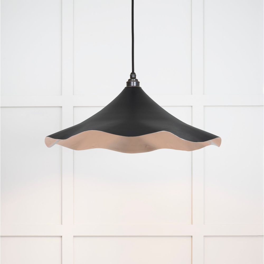 From The Anvil - Smooth Nickel Flora Pendant in Elan Black | Sku. 49730SEB | Trade Door Handles.