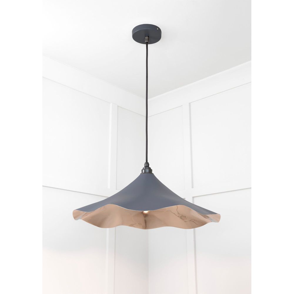 From The Anvil - Smooth Nickel Flora Pendant in Slate | Sku. 49730SSL | Trade Door Handles.
