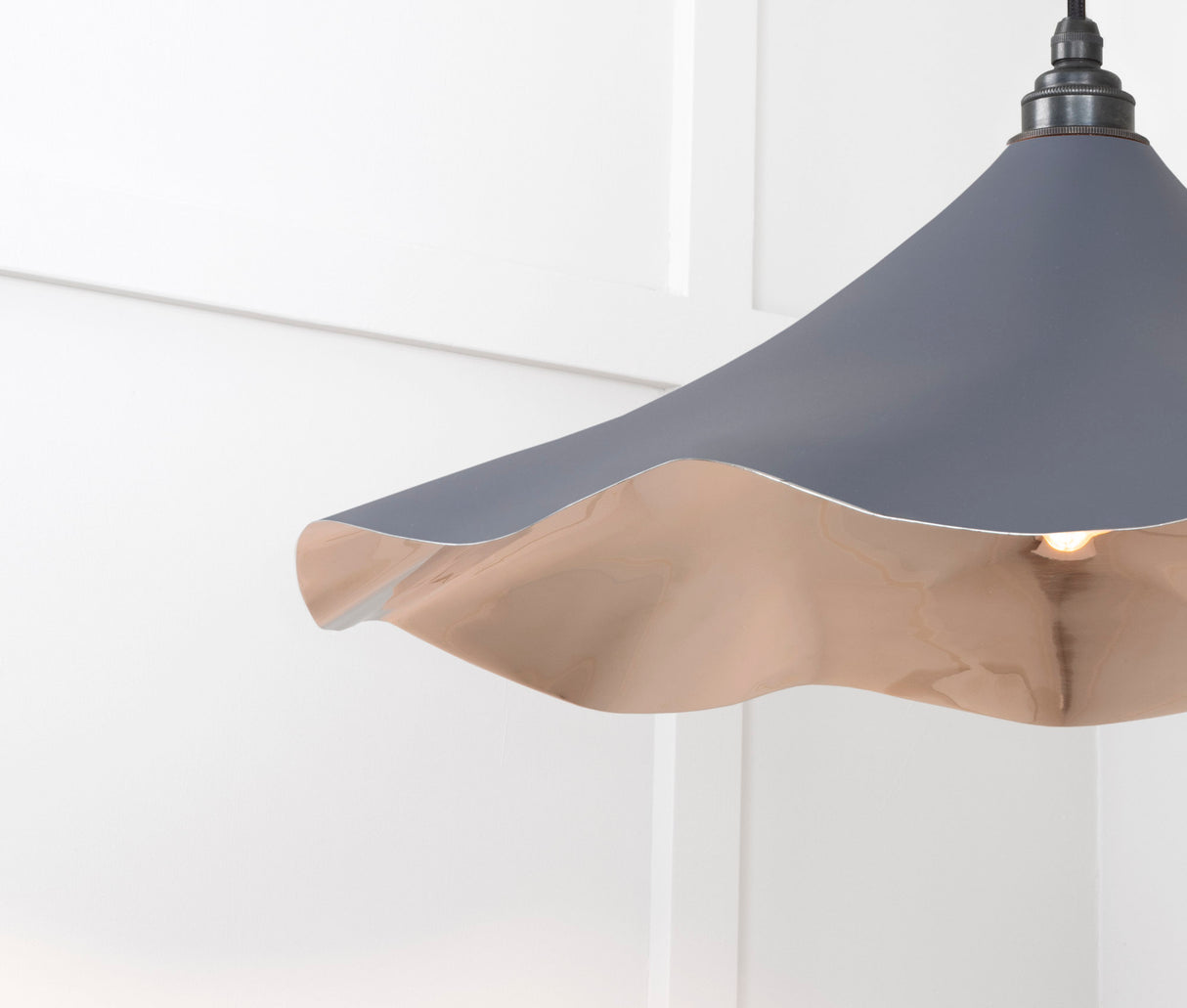 From The Anvil - Smooth Nickel Flora Pendant in Slate | Sku. 49730SSL | Trade Door Handles.