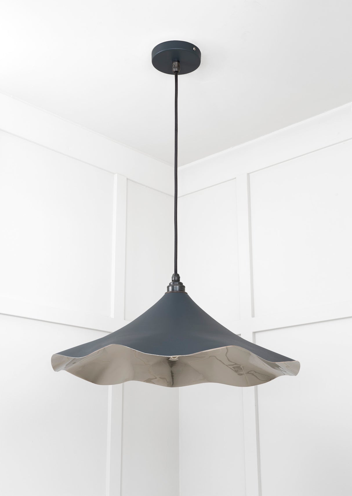 From The Anvil - Smooth Nickel Flora Pendant in Soot | Sku. 49730SSO | Trade Door Handles.