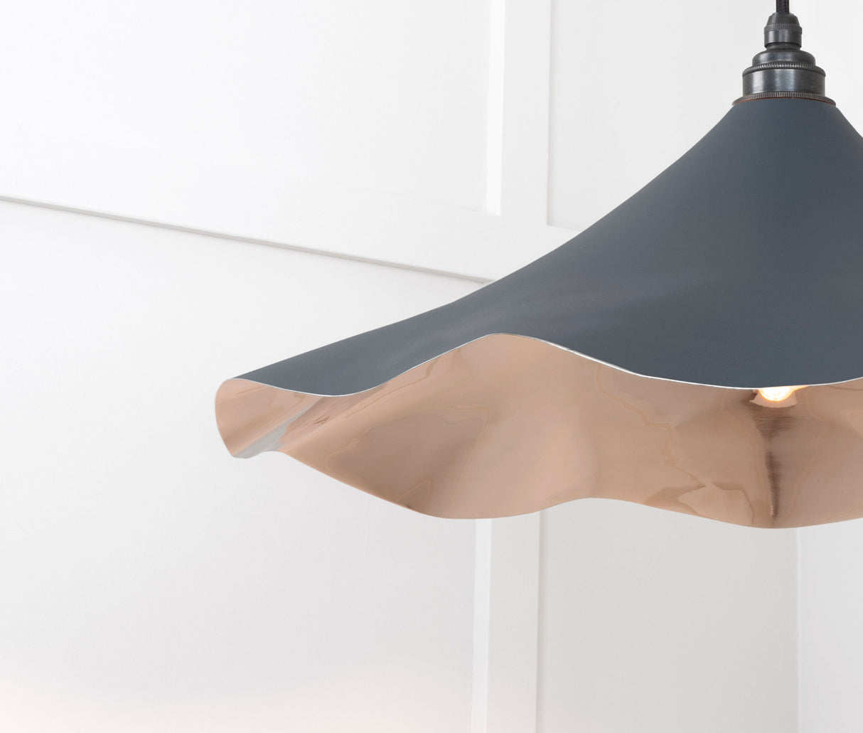 From The Anvil - Smooth Nickel Flora Pendant in Soot | Sku. 49730SSO | Trade Door Handles.