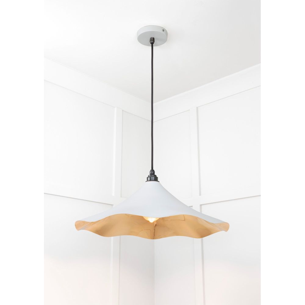 From The Anvil - Smooth Brass Flora Pendant in Birch | Sku. 49731SBI | Trade Door Handles.