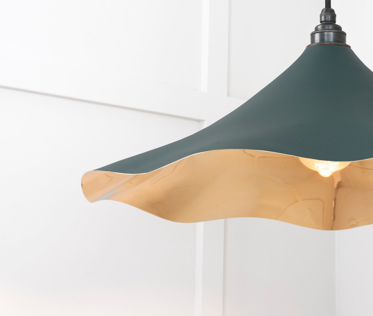 From The Anvil - Smooth Brass Flora Pendant in Dingle | Sku. 49731SDI | Trade Door Handles.