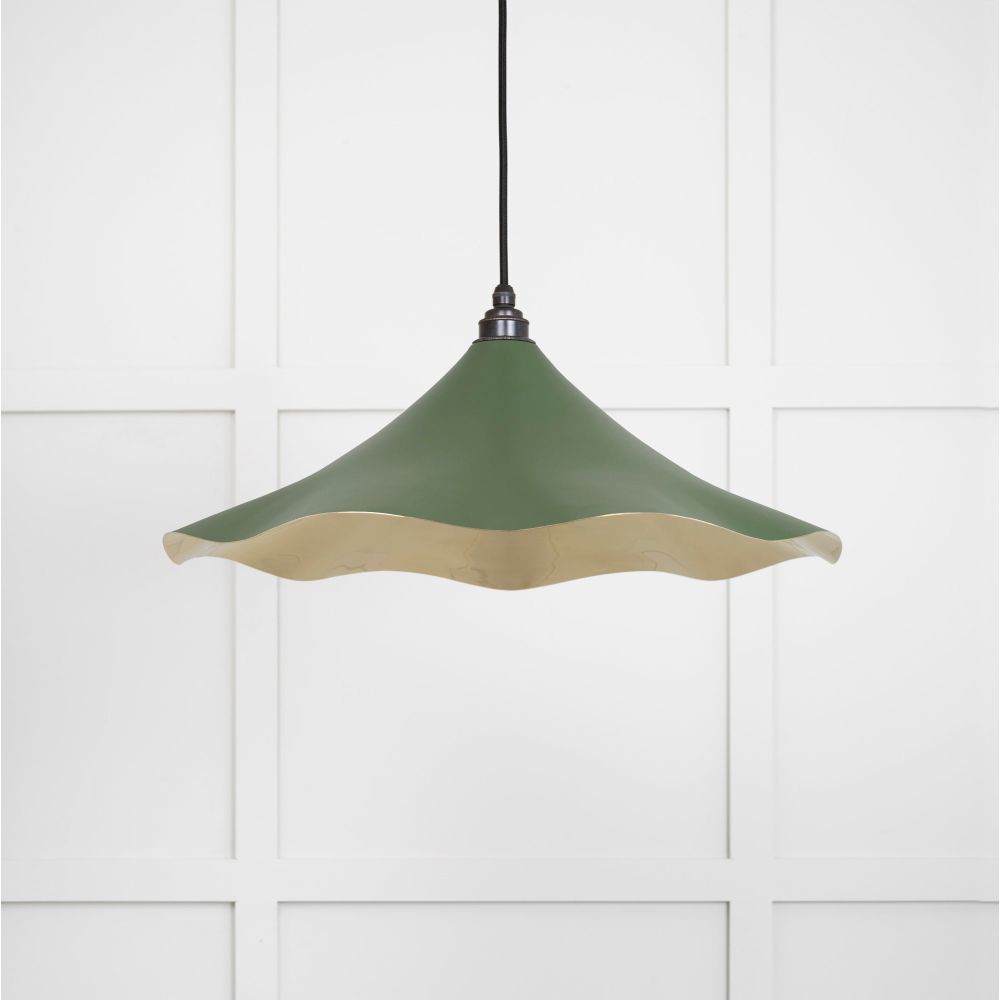 From The Anvil - Smooth Brass Flora Pendant in Heath | Sku. 49731SH | Trade Door Handles.