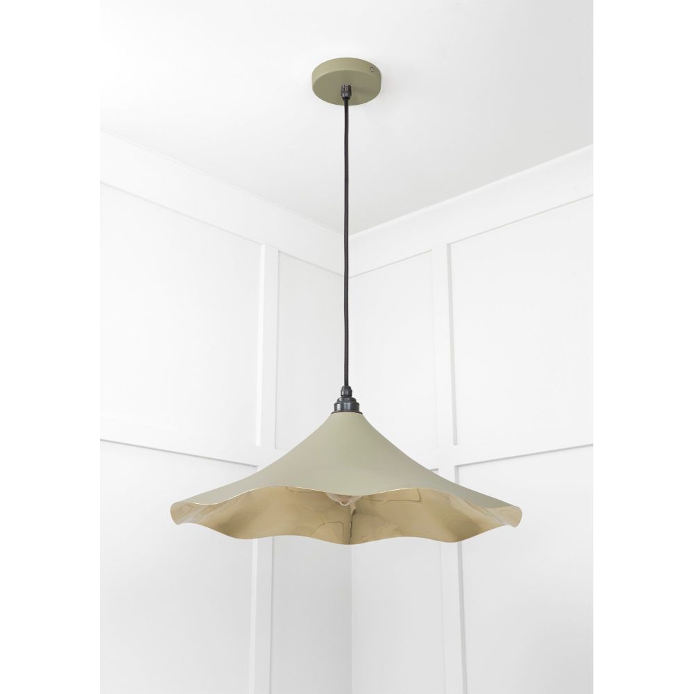 From The Anvil - Smooth Brass Flora Pendant in Tump | Sku. 49731STU | Trade Door Handles.