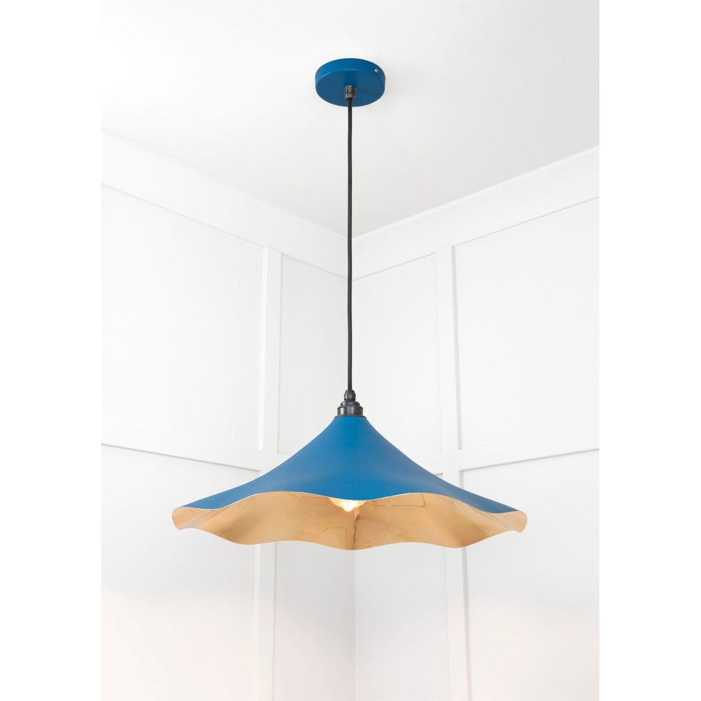 From The Anvil - Smooth Brass Flora Pendant in Upstream | Sku. 49731SU | Trade Door Handles.