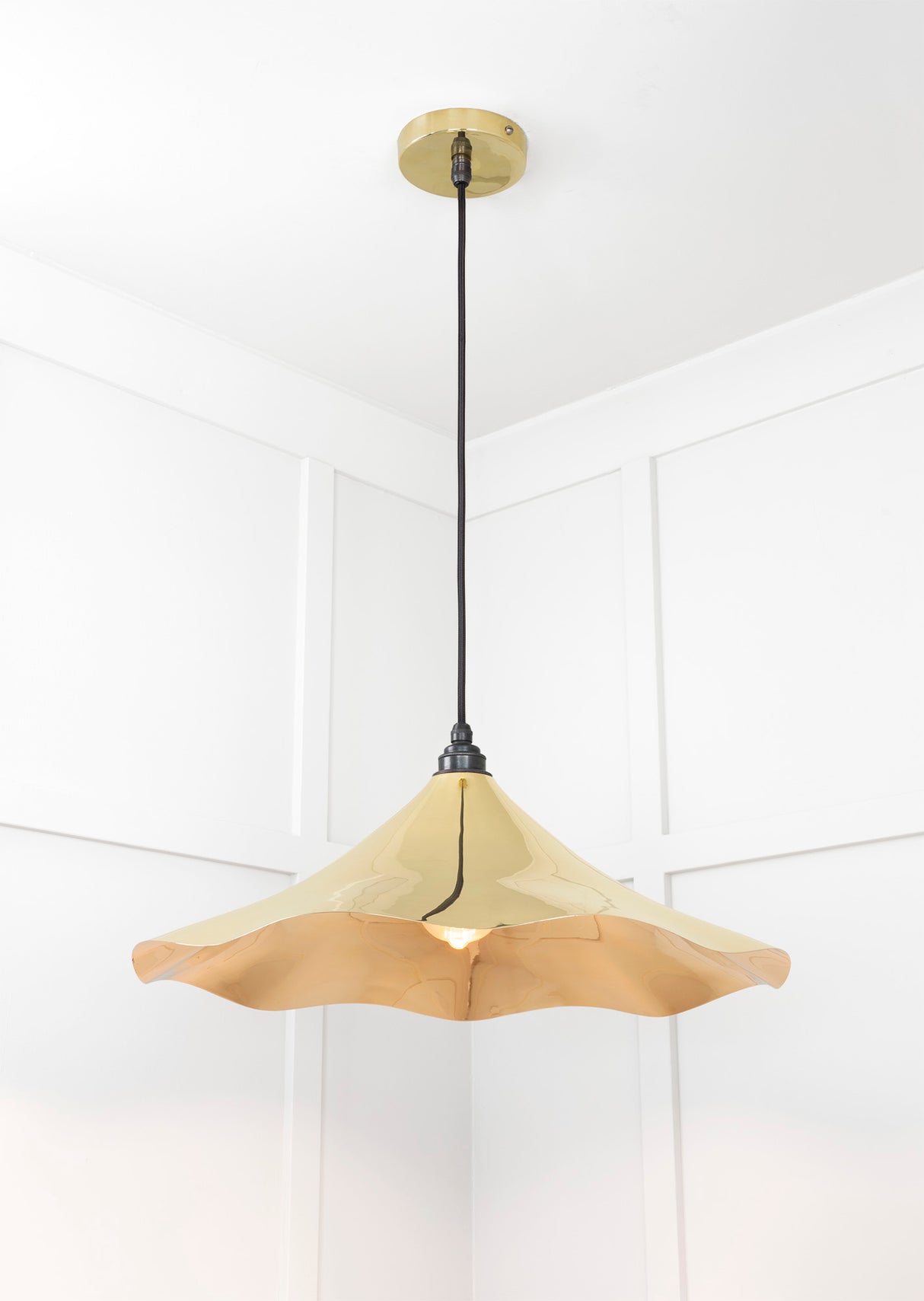 From The Anvil - Smooth Brass Flora Pendant | Sku. 49731 | Trade Door Handles.