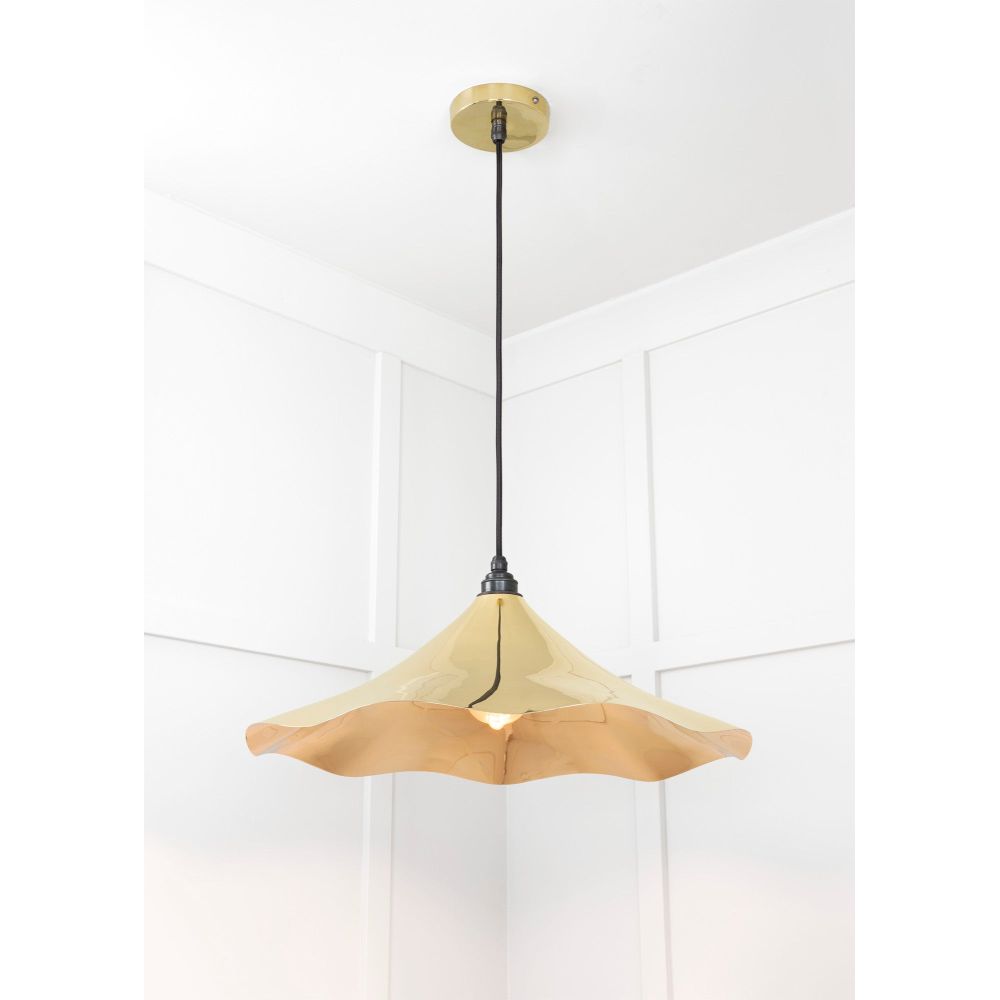 From The Anvil - Smooth Brass Flora Pendant | Sku. 49731 | Trade Door Handles.