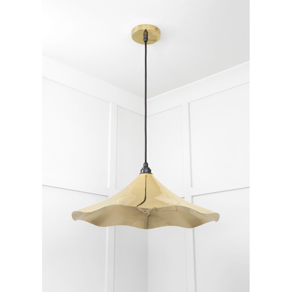 From The Anvil - Smooth Brass Flora Pendant | Sku. 49731 | Trade Door Handles.