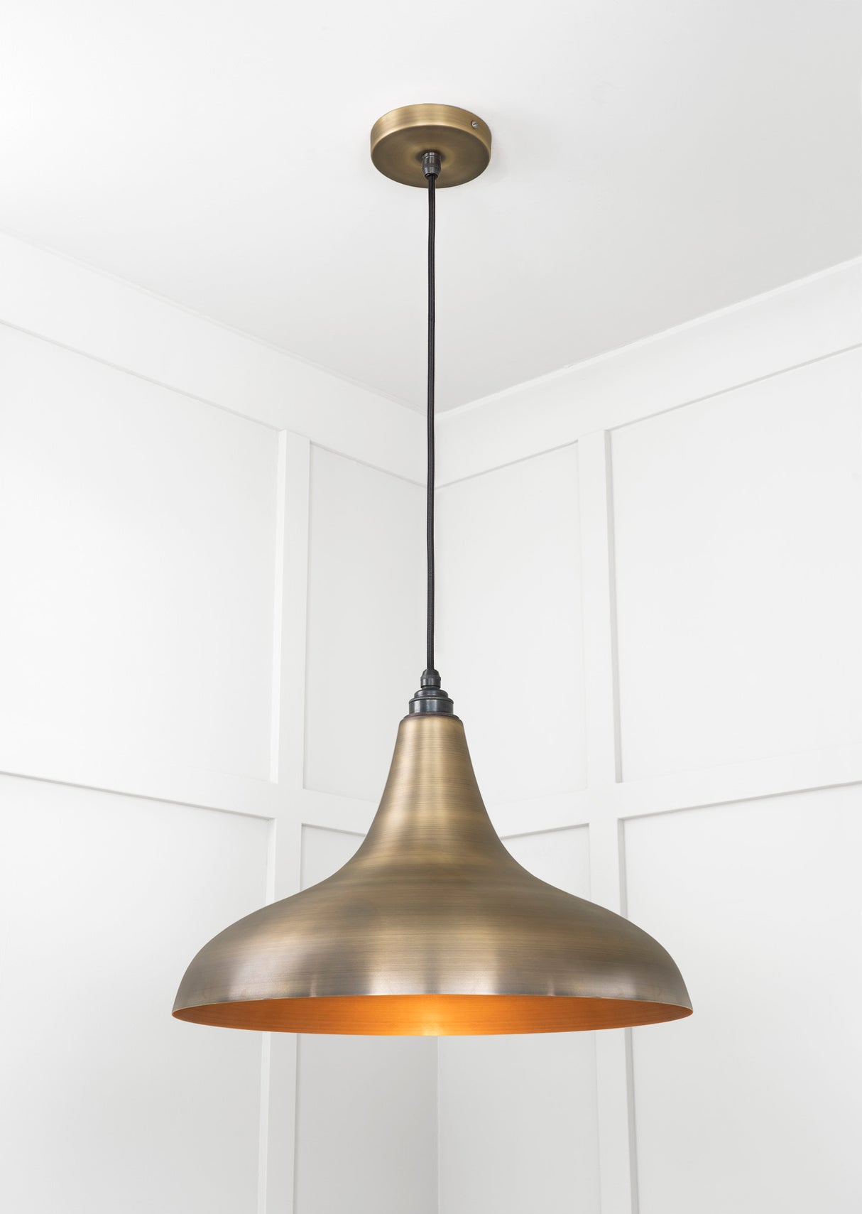 From The Anvil - Aged Brass Frankley Pendant | Sku. 49734 | Trade Door Handles.