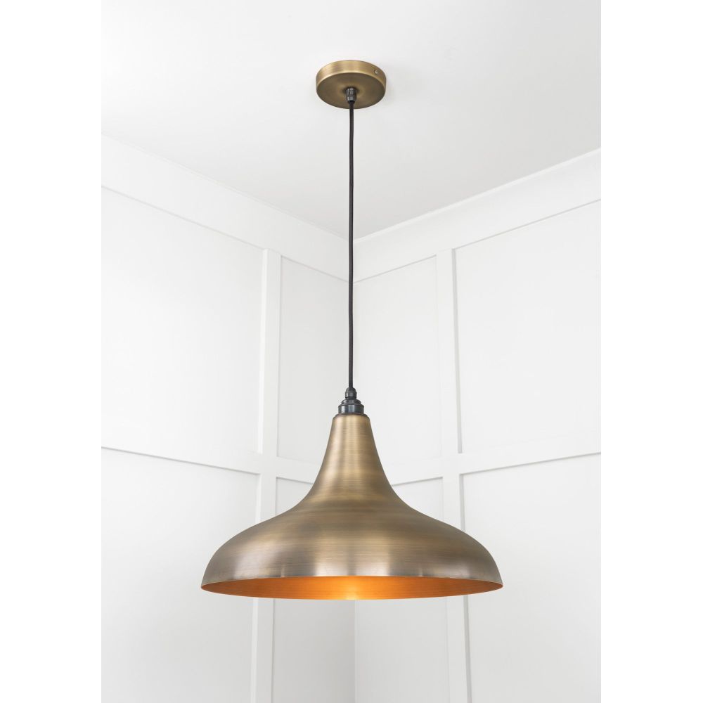 From The Anvil - Aged Brass Frankley Pendant | Sku. 49734 | Trade Door Handles.