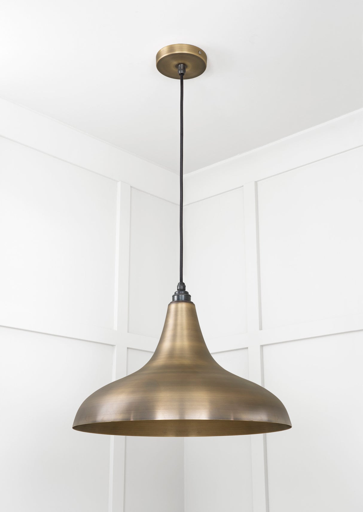 From The Anvil - Aged Brass Frankley Pendant | Sku. 49734 | Trade Door Handles.