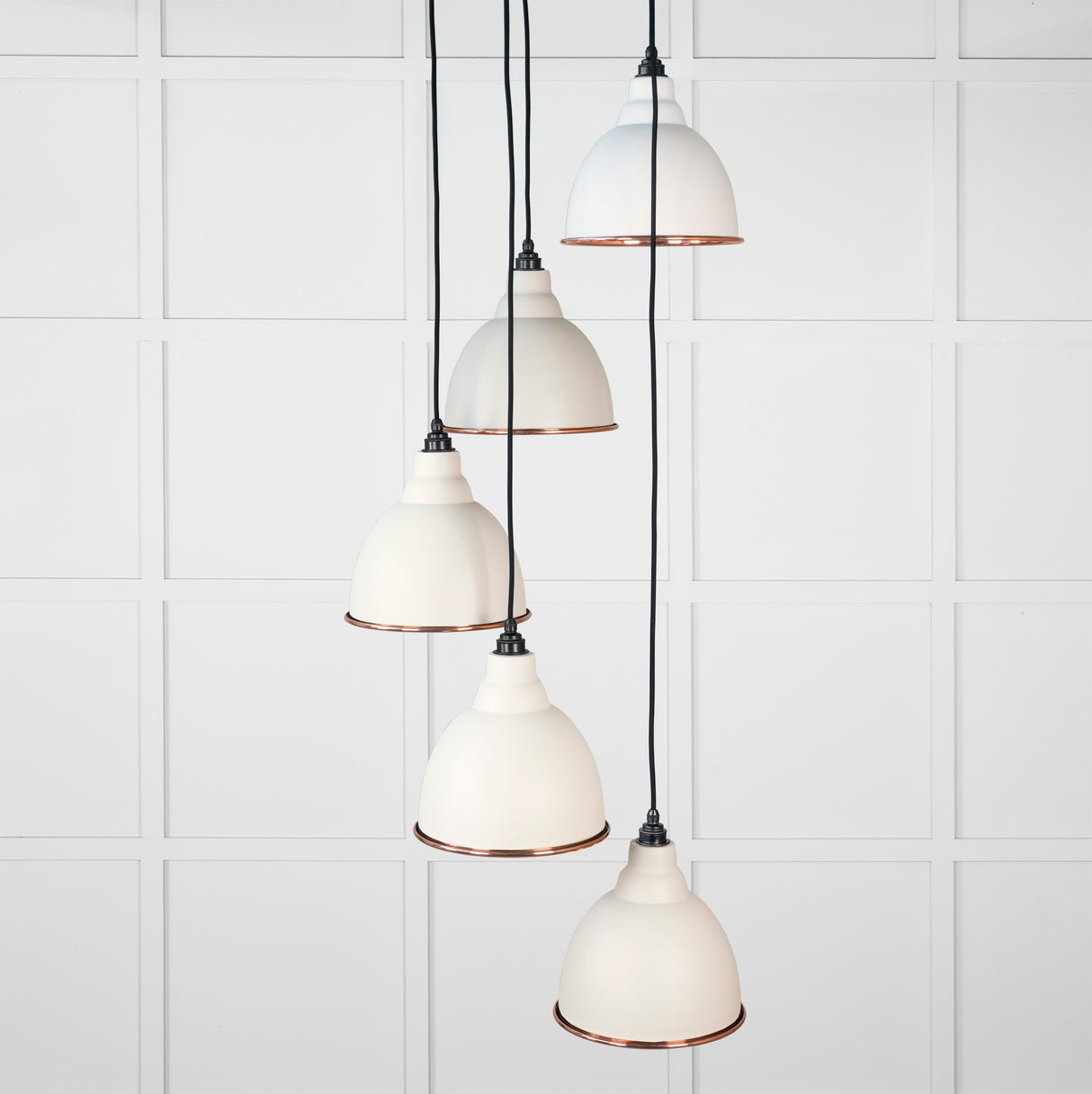 From The Anvil - Smooth Copper Brindley Cluster Pendant in Teasel | Sku. 49736STE | Trade Door Handles.