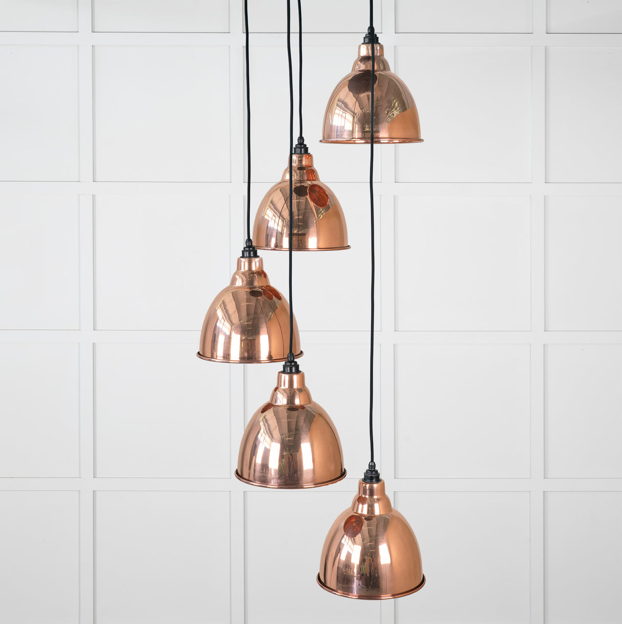 From The Anvil - Smooth Copper Brindley Cluster Pendant | Sku. 49736 | Trade Door Handles.