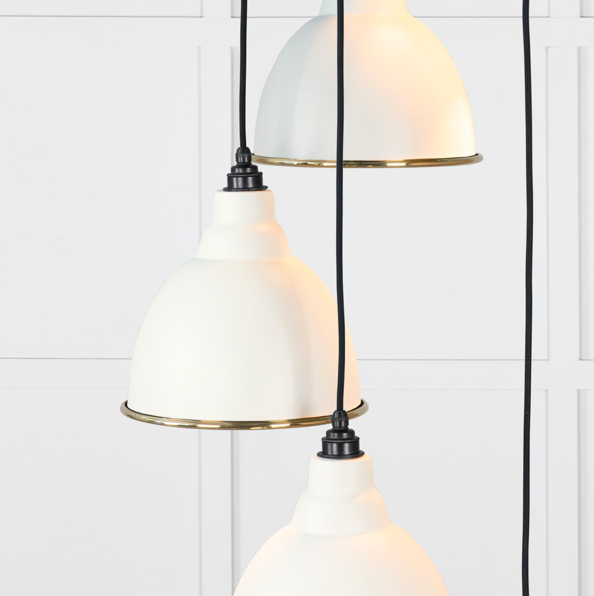 From The Anvil - Smooth Brass Brindley Cluster Pendant in Teasel | Sku. 49738STE | Trade Door Handles.