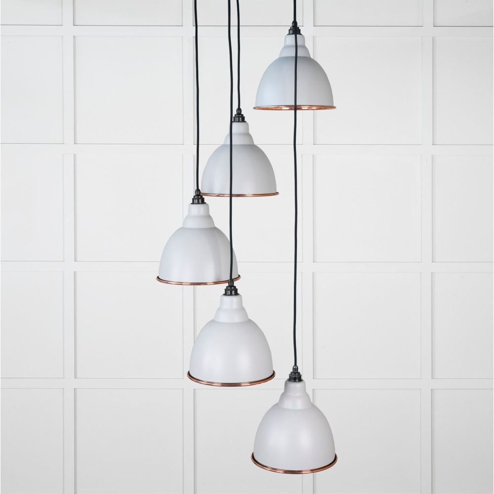 From The Anvil - Hammered Copper Brindley Cluster Pendant in Birch | Sku. 49739SBI | Trade Door Handles.