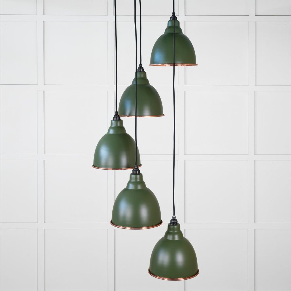 From The Anvil - Hammered Copper Brindley Cluster Pendant in Heath | Sku. 49739SH | Trade Door Handles.