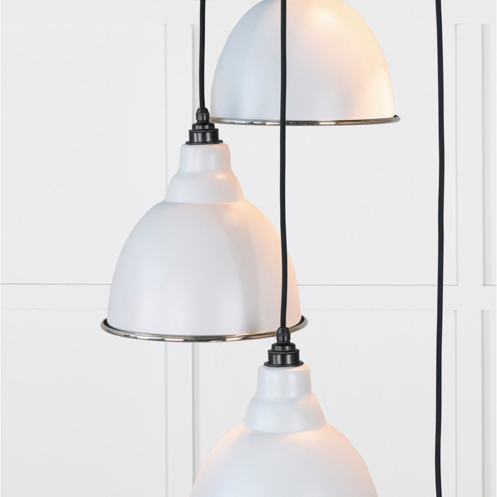 From The Anvil - Hammered Nickel Brindley Cluster Pendant in Birch | Sku. 49740SBI | Trade Door Handles.