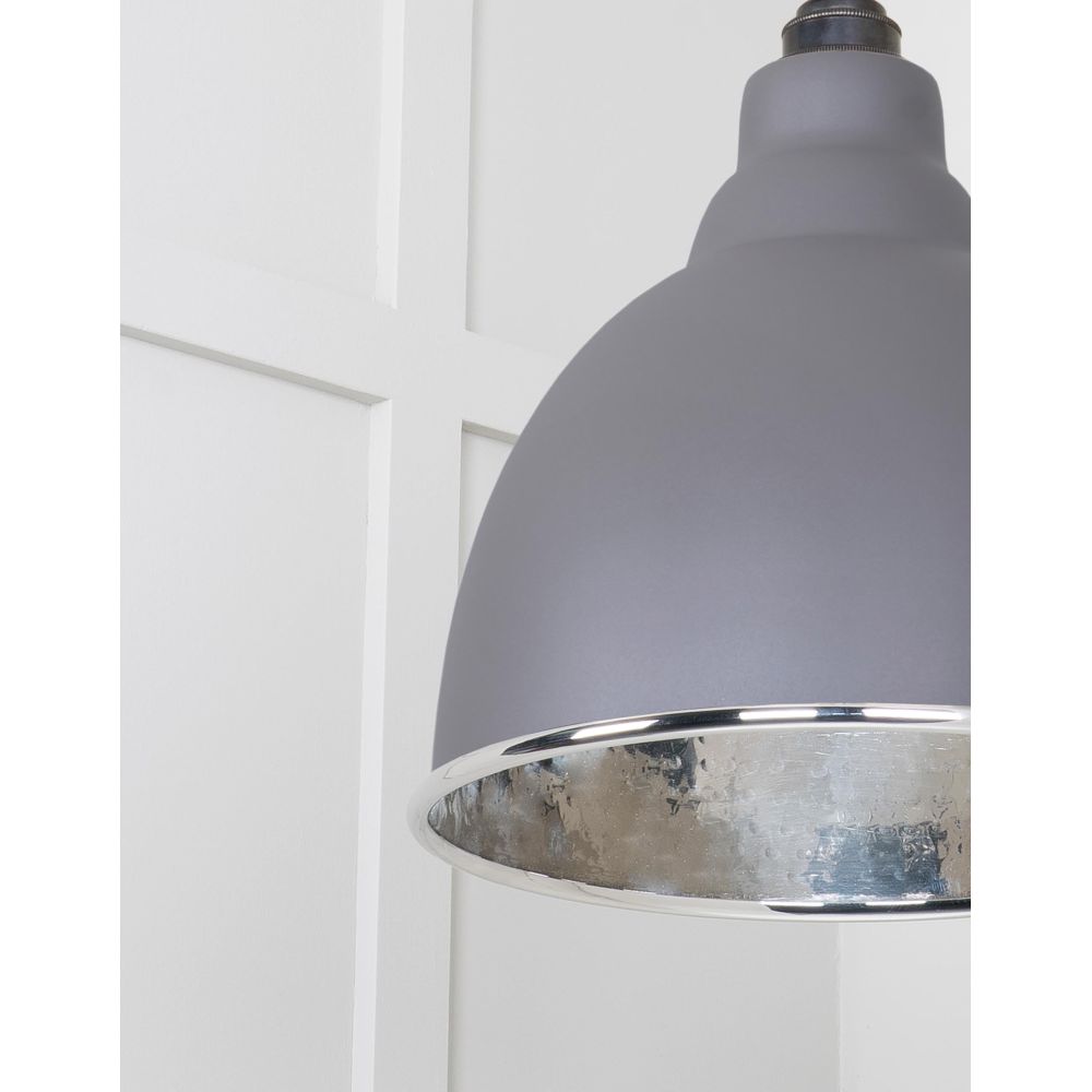 From The Anvil - Hammered Nickel Brindley Cluster Pendant in Bluff | Sku. 49740SBL | Trade Door Handles.