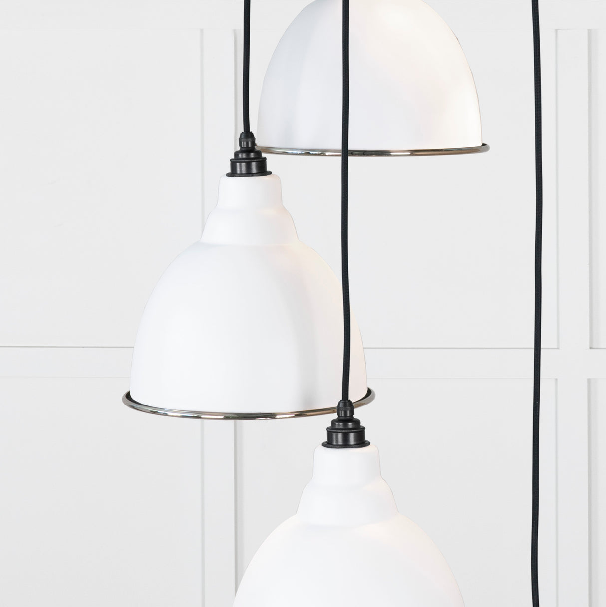 From The Anvil - Hammered Nickel Brindley Cluster Pendant in Flock | Sku. 49740SF | Trade Door Handles.