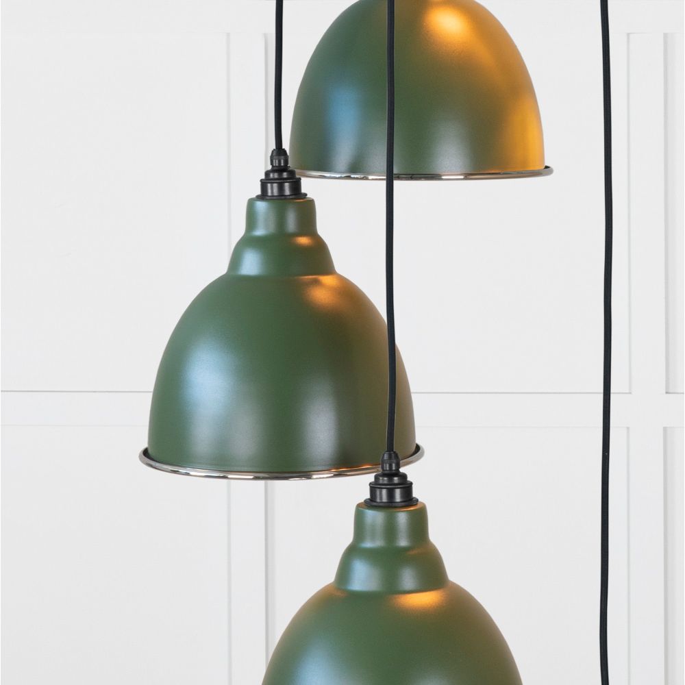 From The Anvil - Hammered Nickel Brindley Cluster Pendant in Heath | Sku. 49740SH | Trade Door Handles.