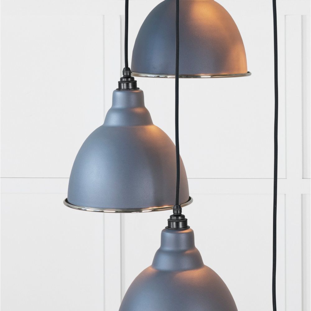 From The Anvil - Hammered Nickel Brindley Cluster Pendant in Slate | Sku. 49740SSL | Trade Door Handles.