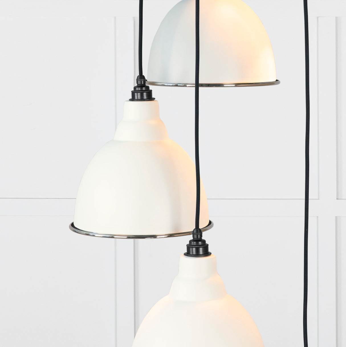 From The Anvil - Hammered Nickel Brindley Cluster Pendant in Teasel | Sku. 49740STE | Trade Door Handles.