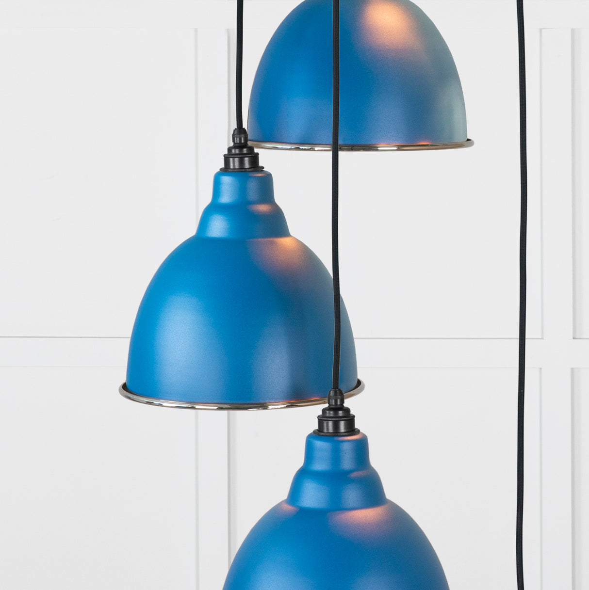 From The Anvil - Hammered Nickel Brindley Cluster Pendant in Upstream | Sku. 49740SU | Trade Door Handles.