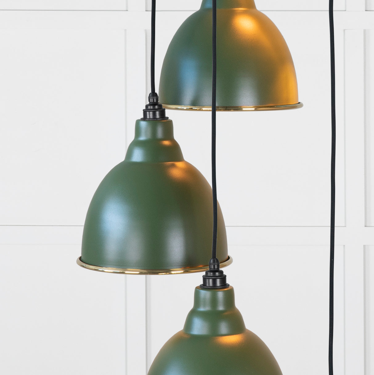 From The Anvil - Hammered Brass Brindley Cluster Pendant in Heath | Sku. 49741SH | Trade Door Handles.