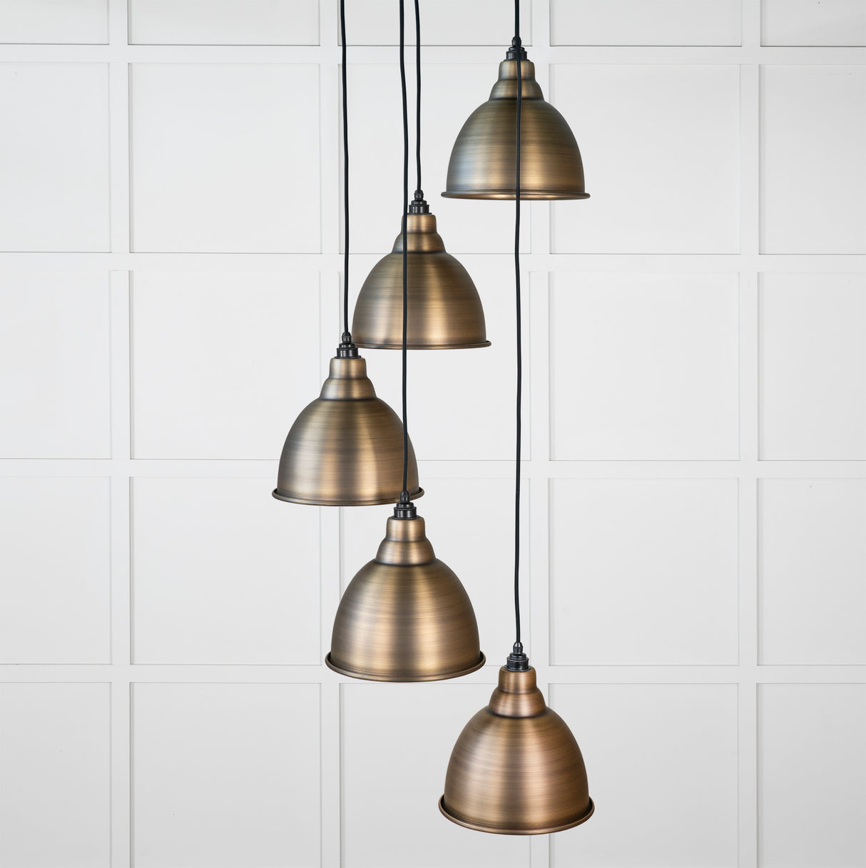From The Anvil - Aged Brass Brindley Cluster Pendant | Sku. 49742 | Trade Door Handles.