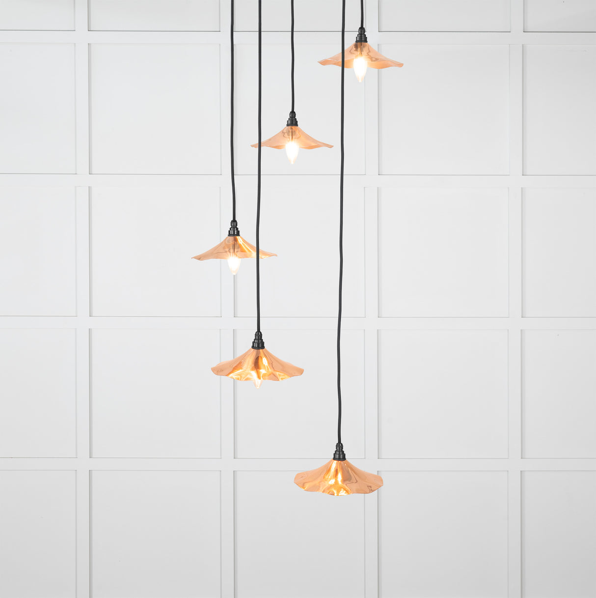 From The Anvil - Smooth Copper Flora Cluster Pendant | Sku. 49743 | Trade Door Handles.