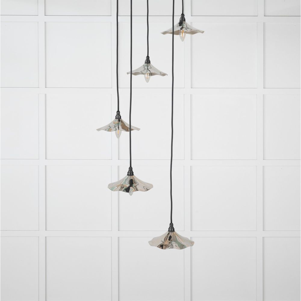 From The Anvil - Smooth Nickel Flora Cluster Pendant | Sku. 49744 | Trade Door Handles.