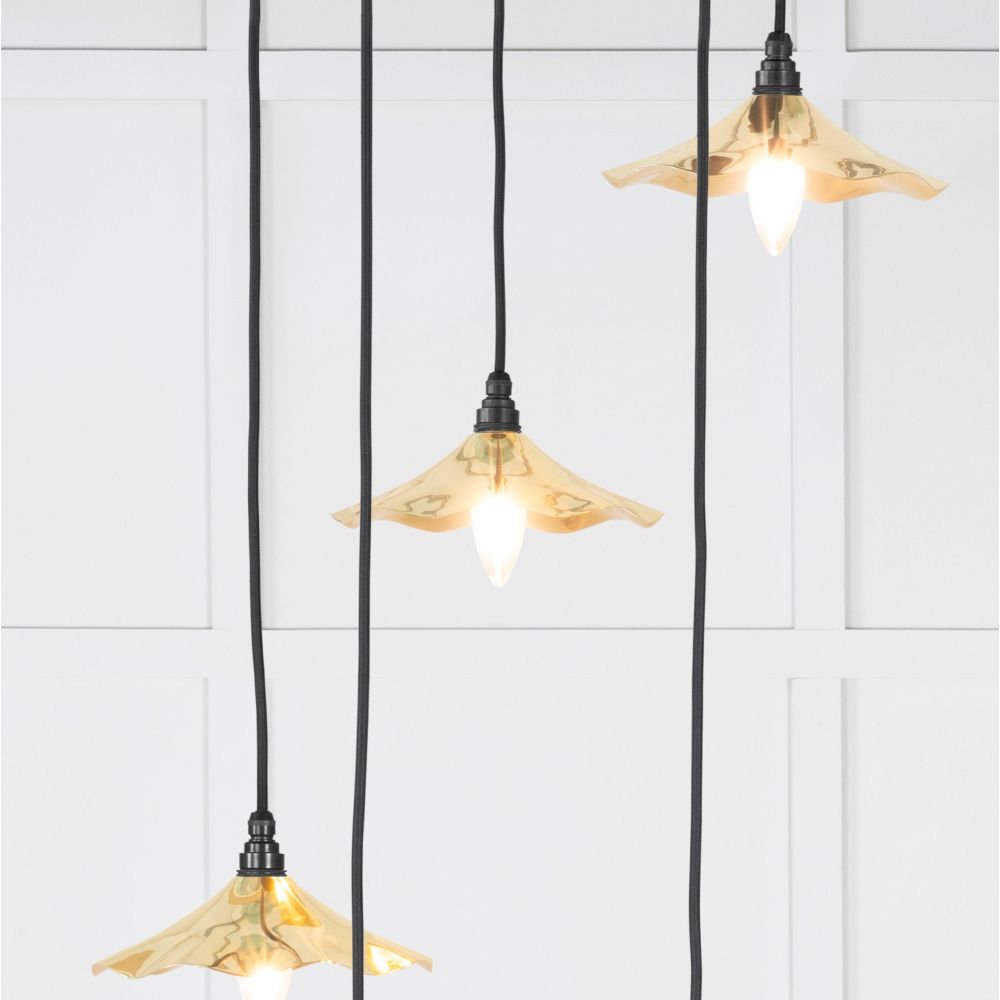 From The Anvil - Smooth Brass Flora Cluster Pendant | Sku. 49745 | Trade Door Handles.