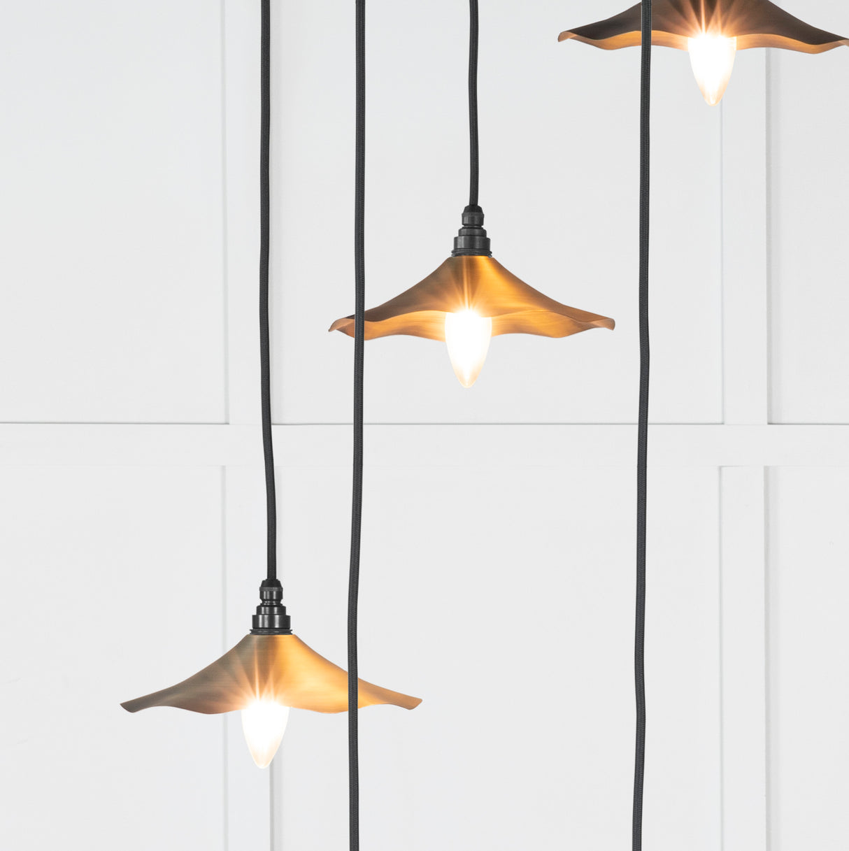 From The Anvil - Aged Brass Flora Cluster Pendant | Sku. 49746 | Trade Door Handles.