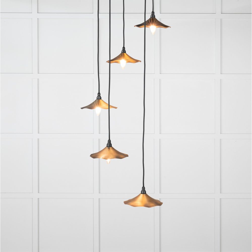 From The Anvil - Aged Brass Flora Cluster Pendant | Sku. 49746 | Trade Door Handles.