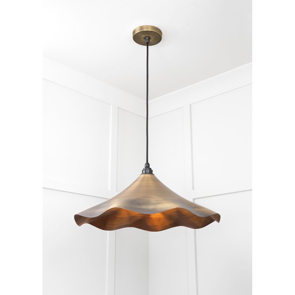 From The Anvil - Aged Brass Flora Pendant | Sku. 49747 | Trade Door Handles.