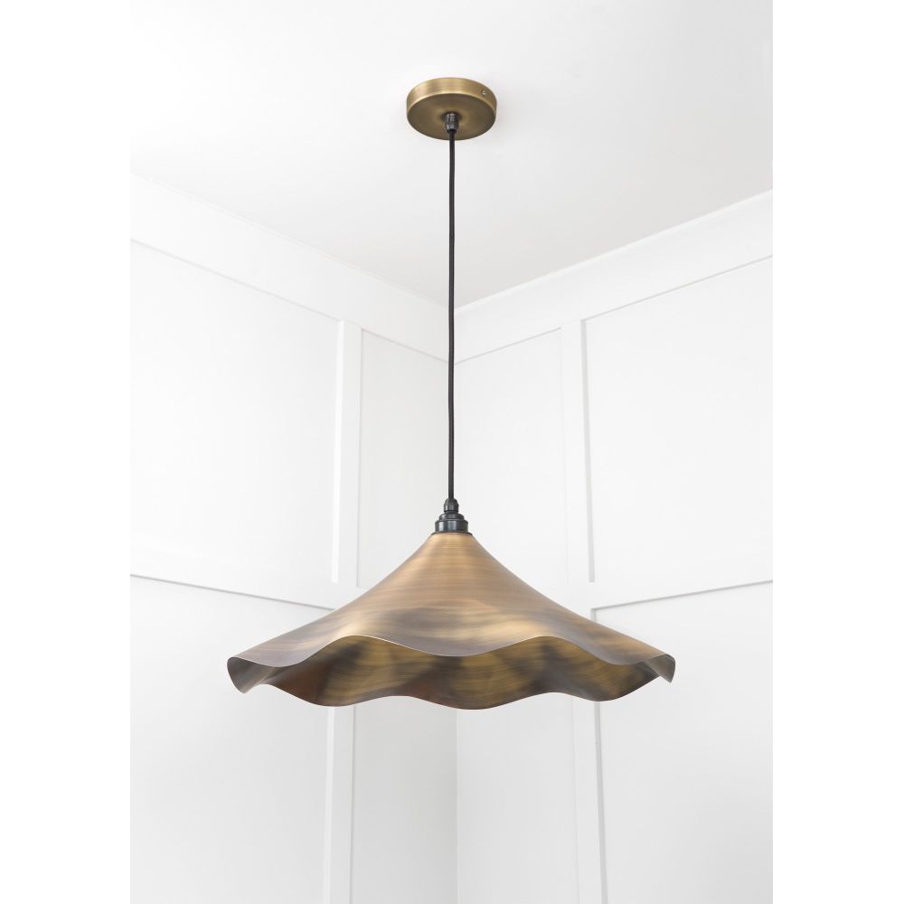 From The Anvil - Aged Brass Flora Pendant | Sku. 49747 | Trade Door Handles.