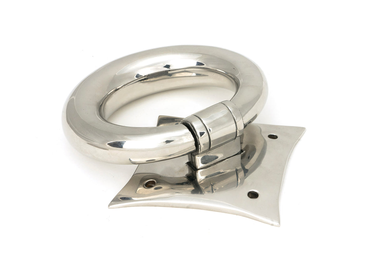 From The Anvil - Polished Marine SS (316) Ring Door Knocker | Sku. 49805 | Trade Door Handles.