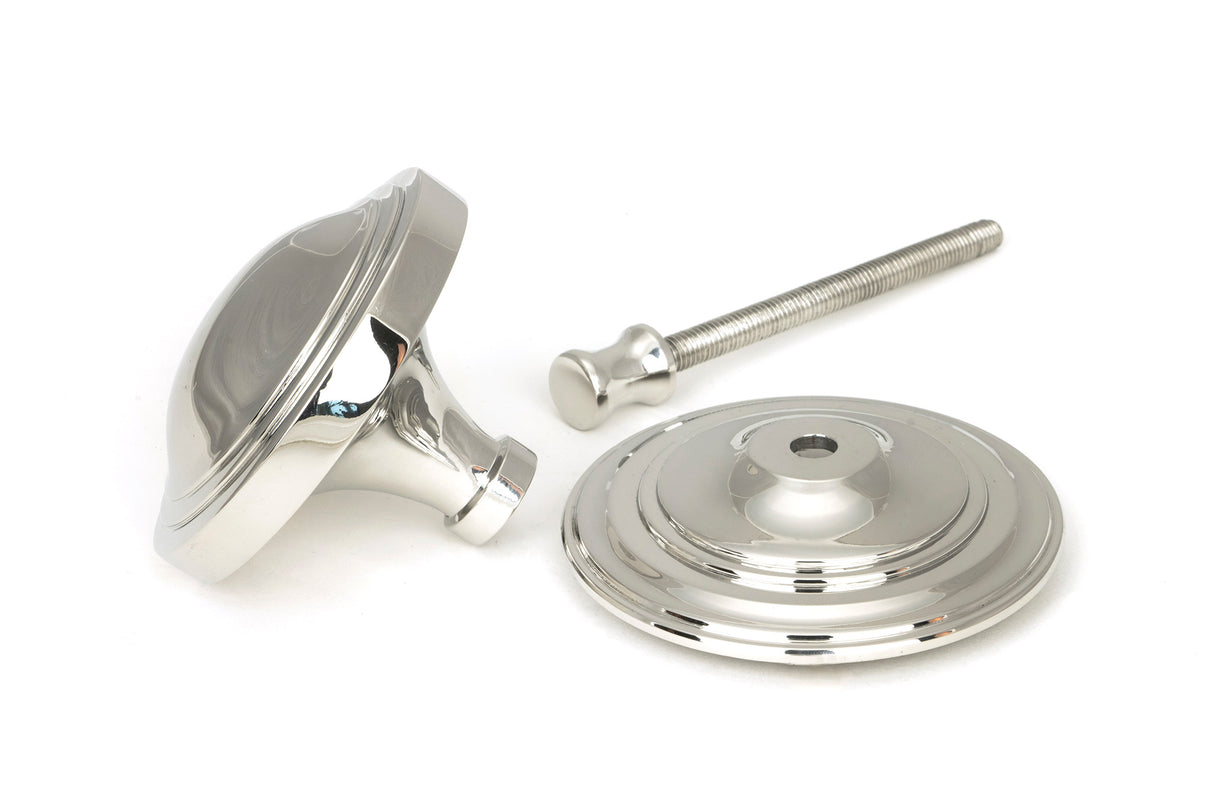 From The Anvil - Polished Marine SS (316) Art Deco Centre Door Knob | Sku. 49807 | Trade Door Handles.