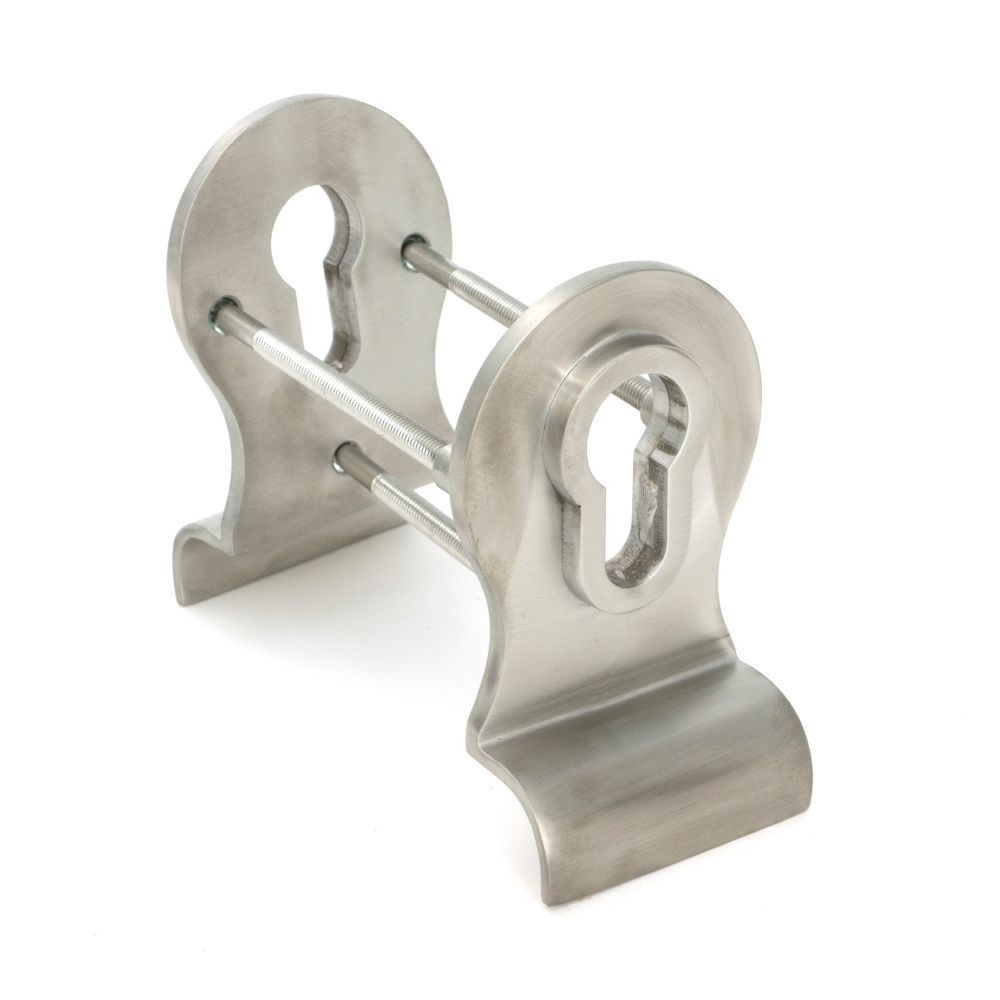 From The Anvil - Satin Marine SS (316) 50mm Euro Door Pull (Back to Back fixings) | Sku. 49812 | Trade Door Handles.
