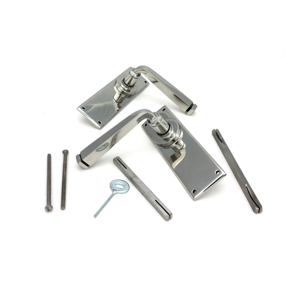 From The Anvil - Polished Marine SS (316) Avon Lever Latch Set | Sku. 49827 | Trade Door Handles.