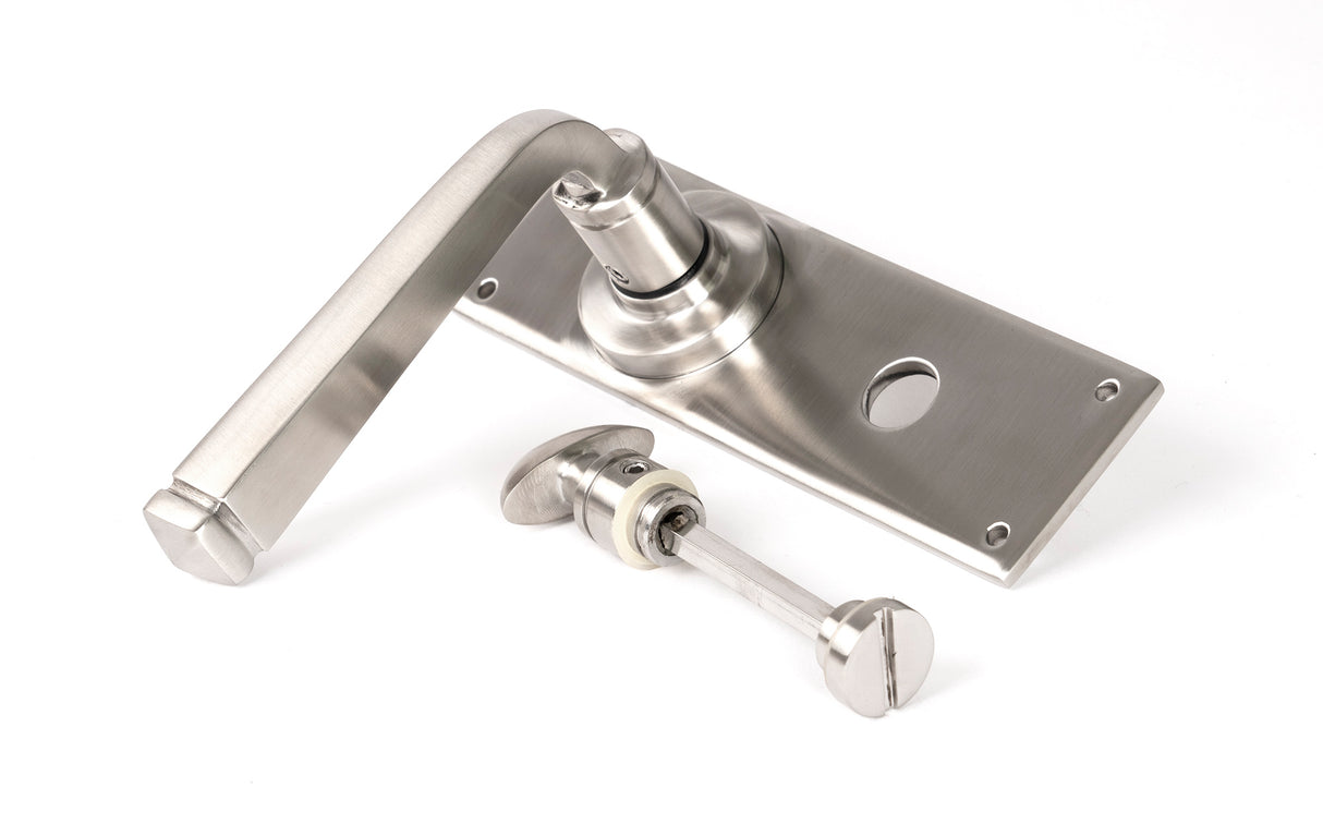 From The Anvil - Satin Marine SS (316) Avon Lever Bathroom Set | Sku. 49828 | Trade Door Handles.