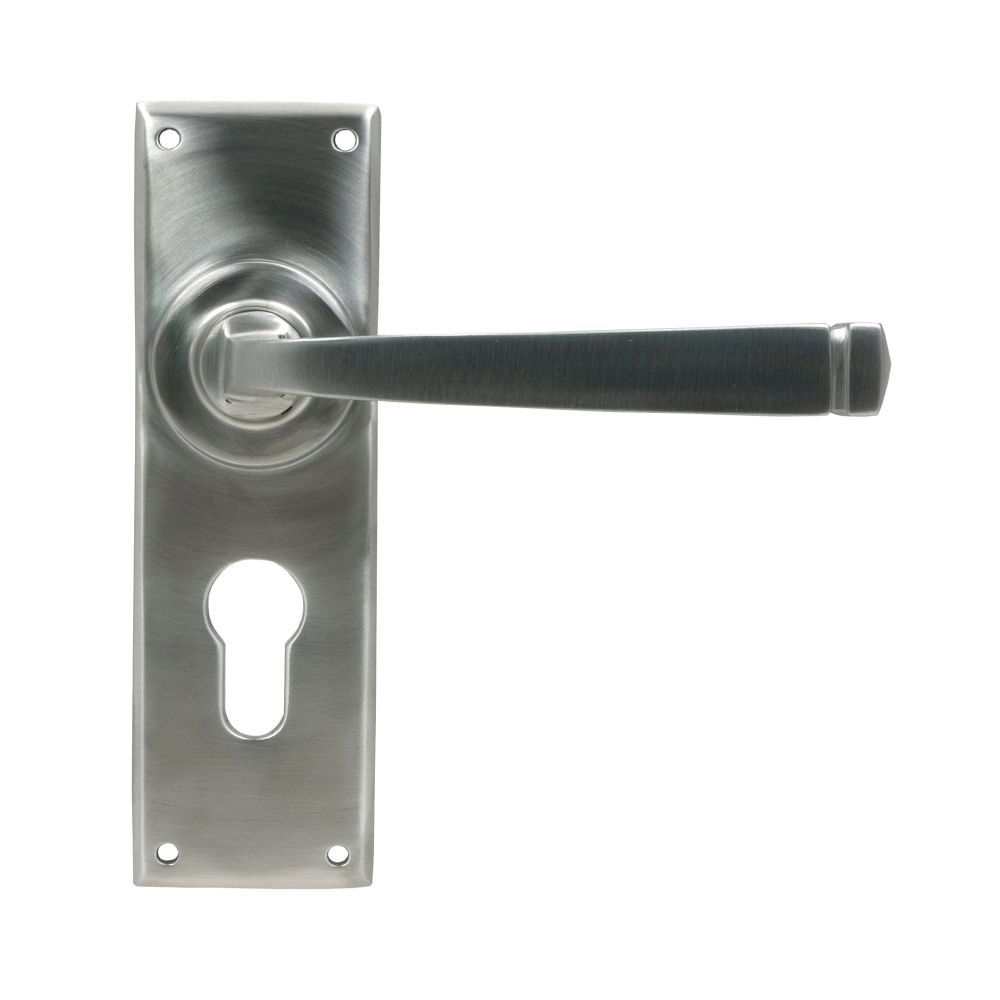From The Anvil - Satin Marine SS (316) Avon Lever Euro Lock Set | Sku. 49830 | Trade Door Handles.