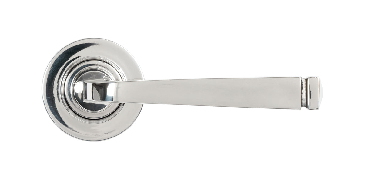 From The Anvil - Polished Marine SS (316) Avon Round Lever on Rose Set (Plain) | Sku. 49852 | Trade Door Handles.