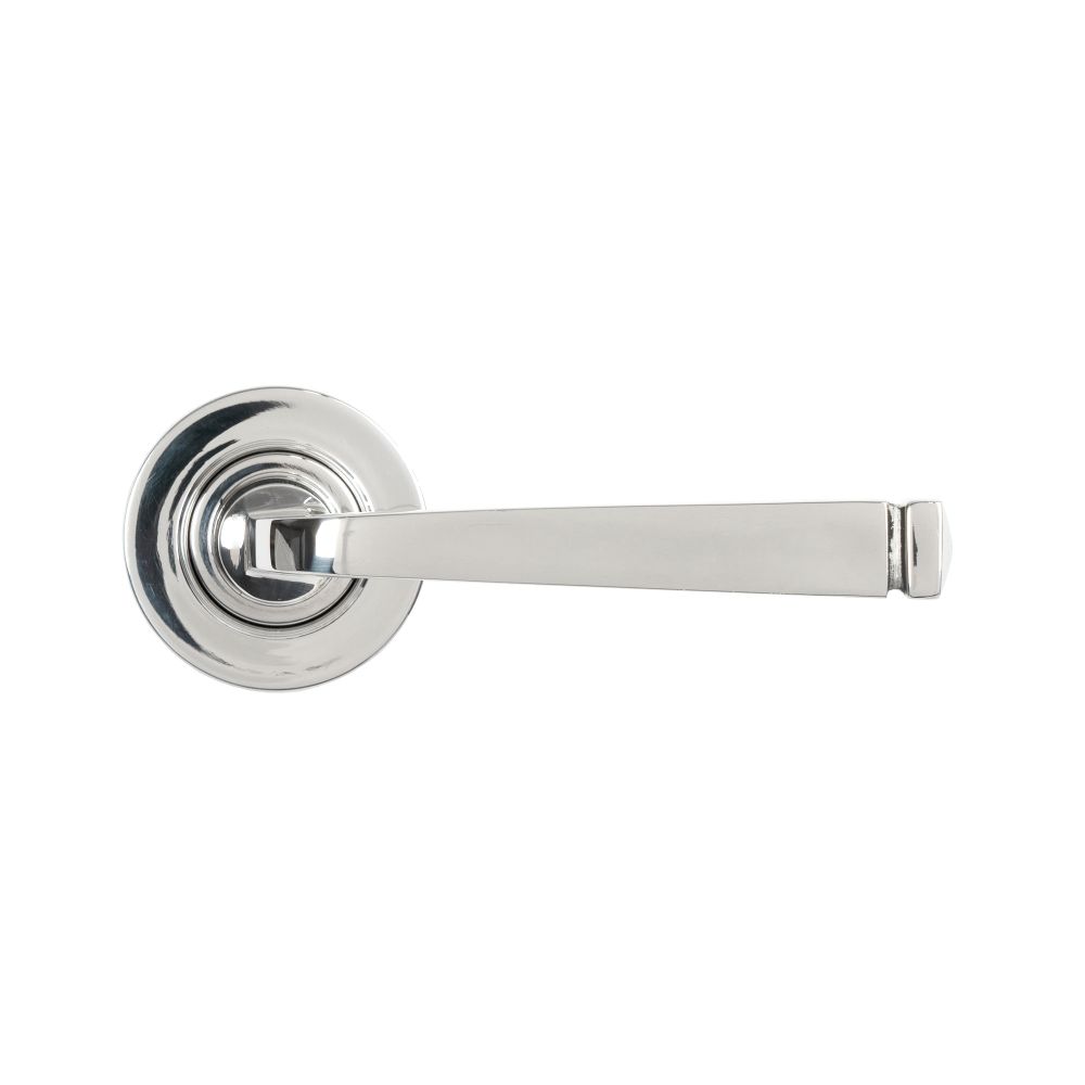 From The Anvil - Polished Marine SS (316) Avon Round Lever on Rose Set (Plain) | Sku. 49852 | Trade Door Handles.
