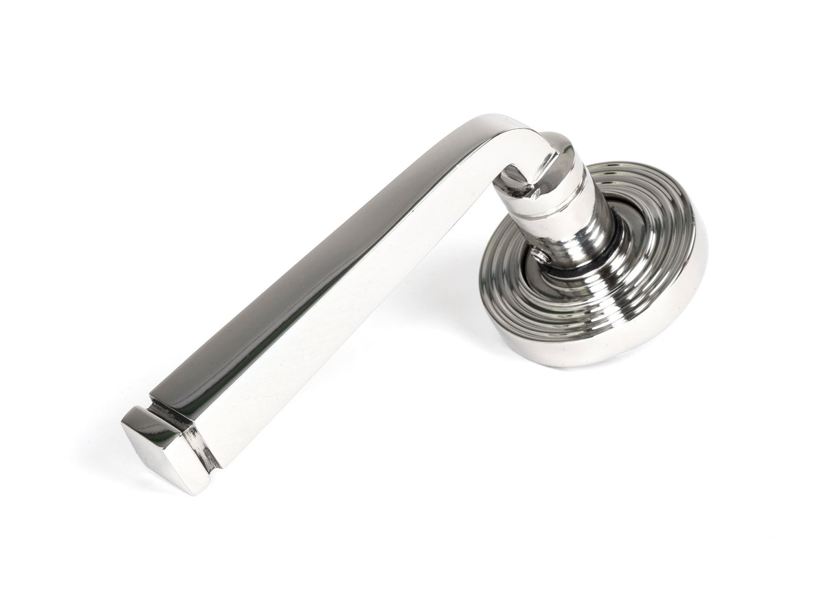 From The Anvil - Polished Marine SS (316) Avon Round Lever on Rose Set (Beehive) | Sku. 49854 | Trade Door Handles.