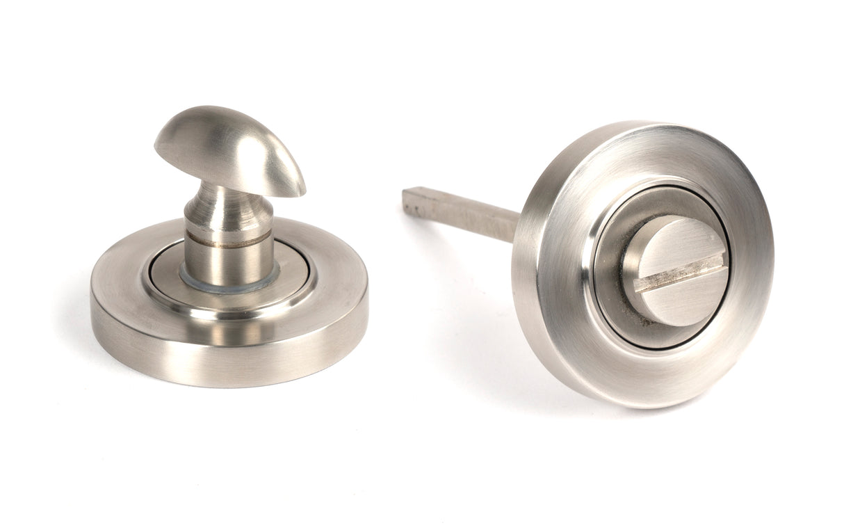 From The Anvil - Satin Marine SS (316) Round Thumbturn Set (Plain) | Sku. 49856 | Trade Door Handles.